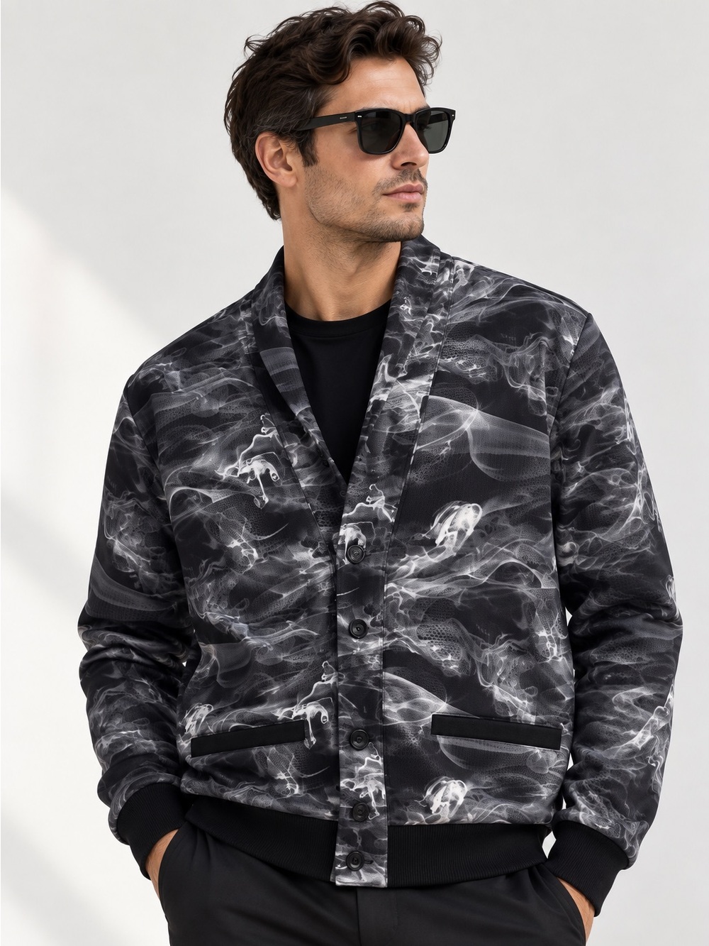 Greyson Camoscape Trailwolf Print Mens Performance Lightweight Jacket Sz Large